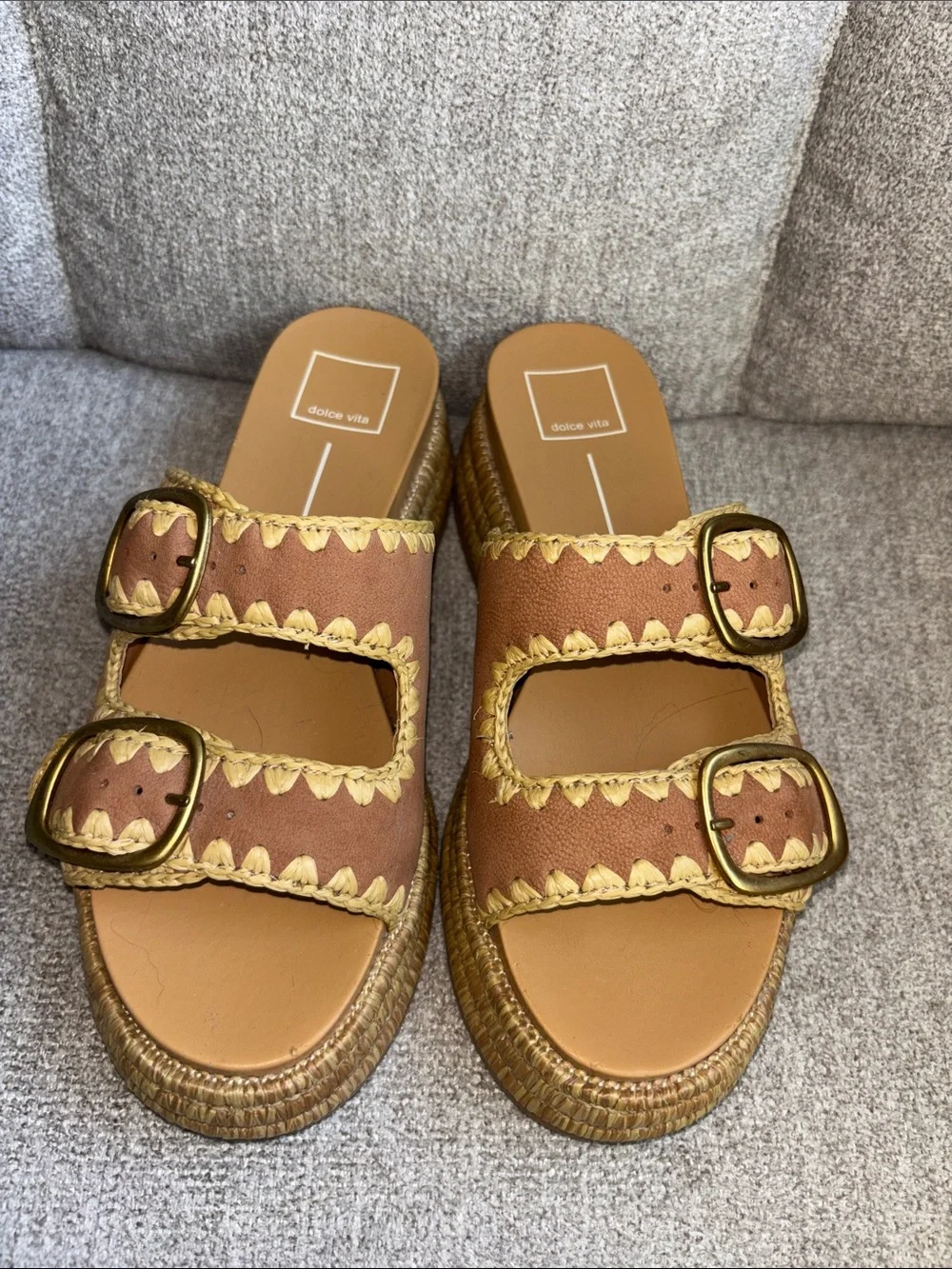Dolce Vita Wanika Sandals In Brown Nubuck